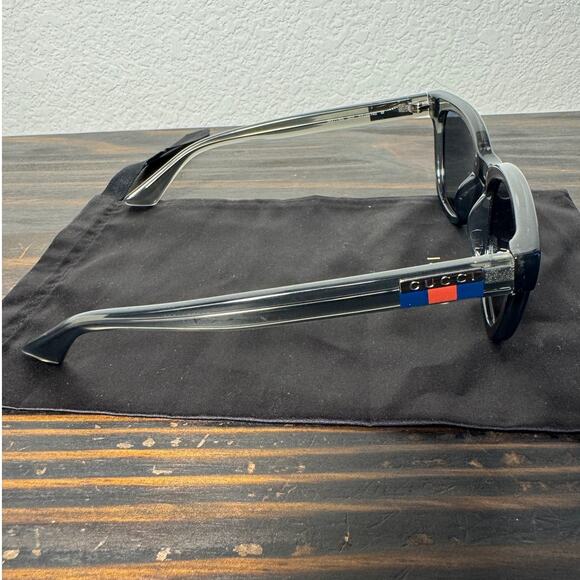 GUCCI Rectangle Wayfarer Red & Green Logo Sunglasses - Picture 4 of 10